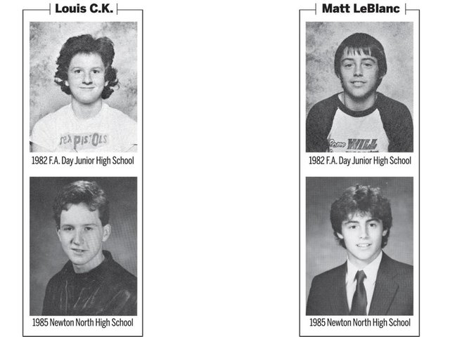 Yearbook photos of Louis CK and Matt LeBlanc, who went to school together. 1982-1985 — Steemit