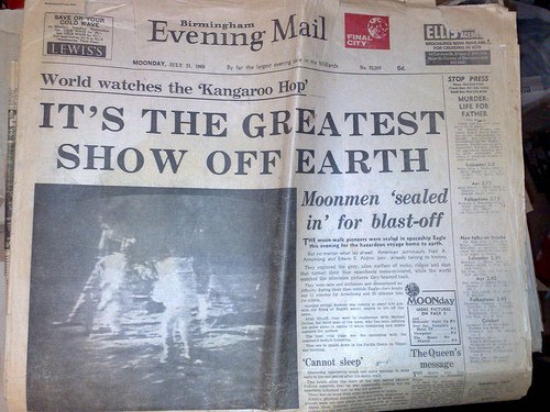 Birmingham Evening Mail, Moonday July 21st 1969