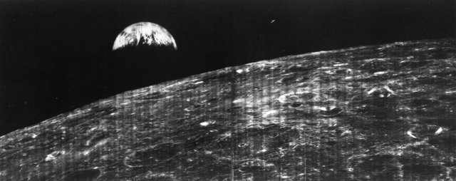 First View of Earth from Moon