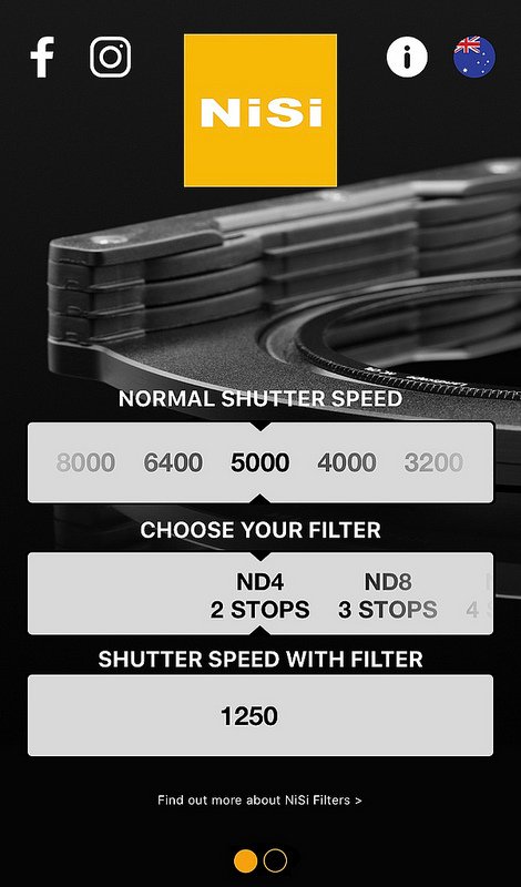 NiSi-filters ND Calculator App