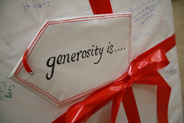 generosity is