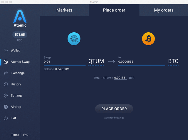 Atomic Swaps UI