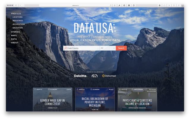 미국 공공 데이터 시각화 사이트(datausa.io)