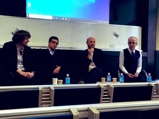 ARK Ecosystem President FX Thoorens on a blockchain and cryptocurrency panel at a business school in Paris.