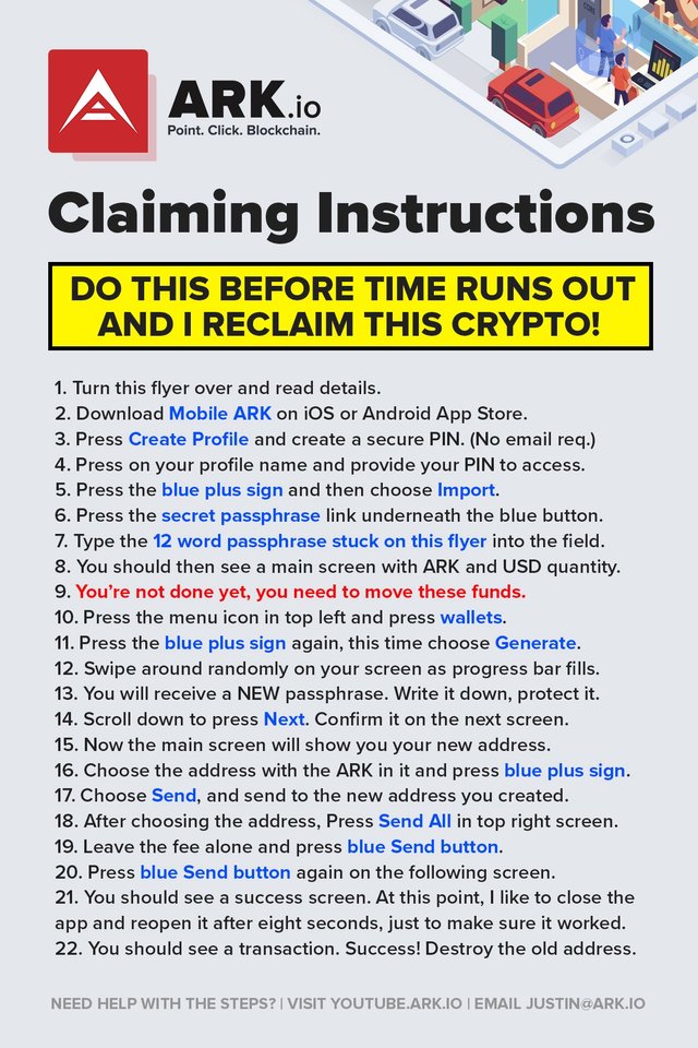 Flyer back design. No crypto is being offered to the reader of this article.