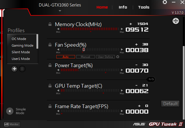 Что такое frame rate target fps в asus gpu tweak