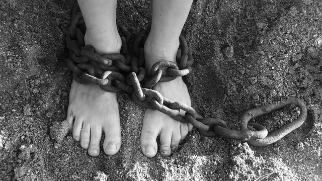 Chains, Feet, Sand, Bondage, Prison, Freedom