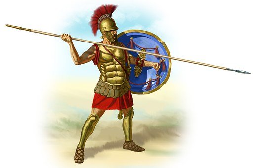 Romanos, Gladiator, Lanza, Hoplita