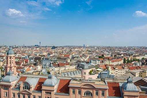 Panorama, Viena, Austria, Ciudad, Vista