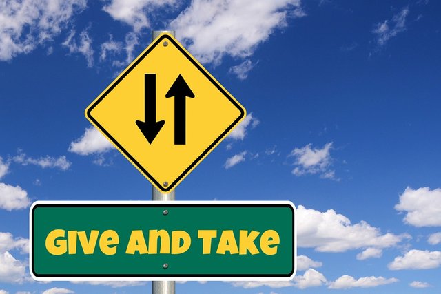 Give And Take, Road Sign, Donation, Arrows, Font