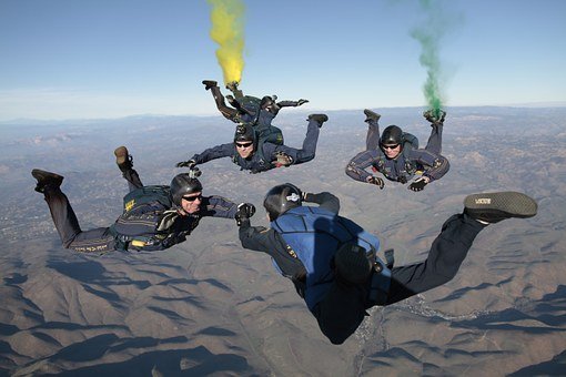 Sky Diving Image to Demo Gravity