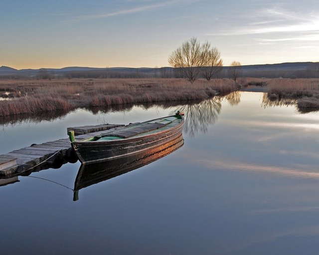Barca Lake Backwards Boat Landscape Nature Sky Steemit