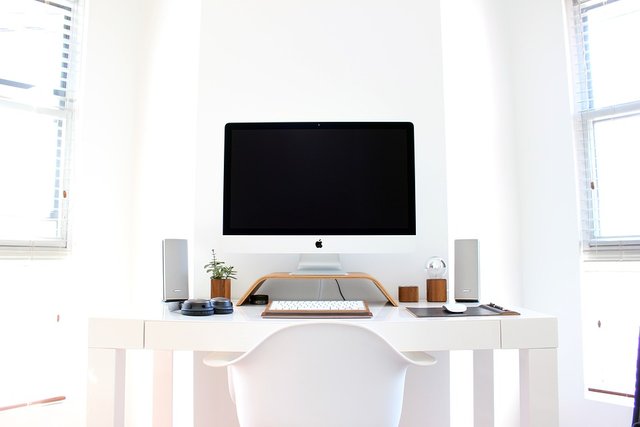 Apple, Chair, Computer, Desk, Table, Technology