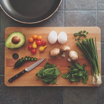 Avocado, Chopping Board, Cooking, Eggs