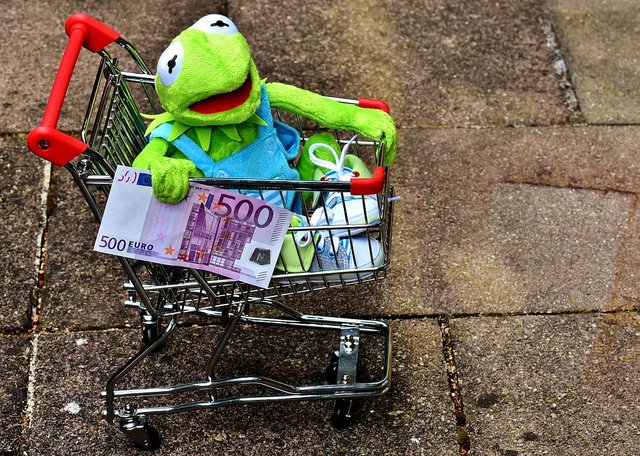 Kermit, Panier D'Achat, Shopping, Grenouille, Fun