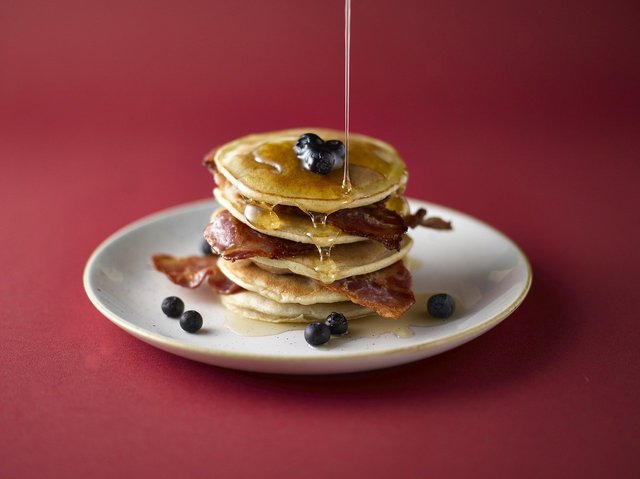 Cannabis Bacon for breakfast on some pancakes. Photo by pdoctor.