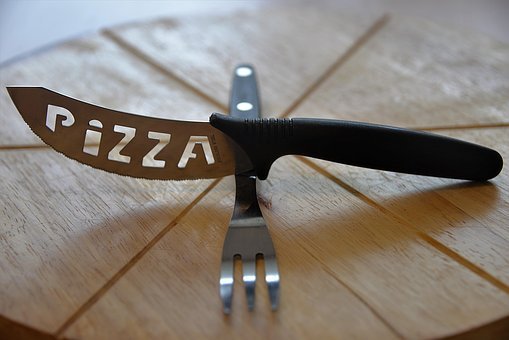 Pizza Cutlery, Knife, Fork, Eat, Plate