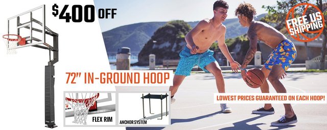 In ground basket ball hoop