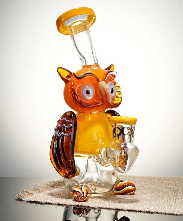7-inch Lookah Nerdy Owl Mini Glass Dab Rig