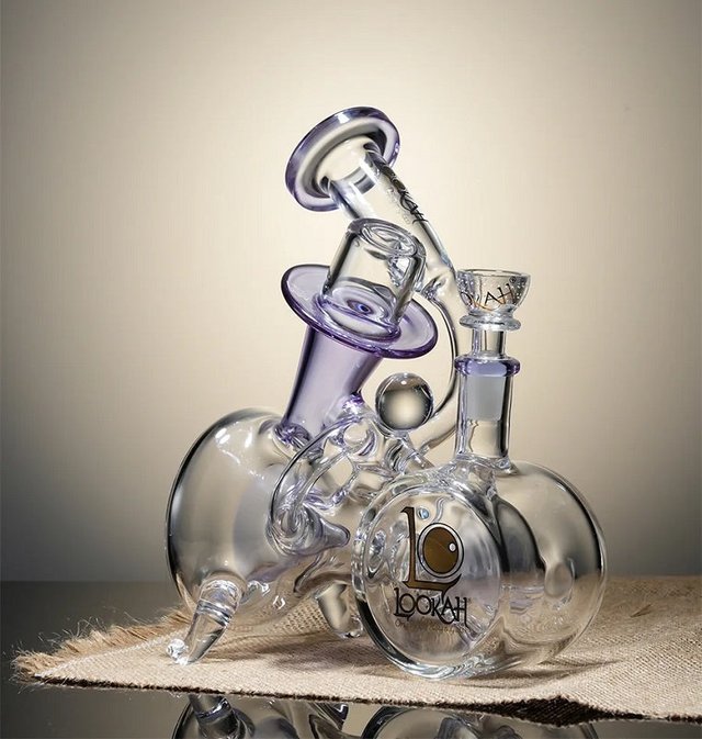 8-inch  Lookah Mini Recycler Glass Dab Rig