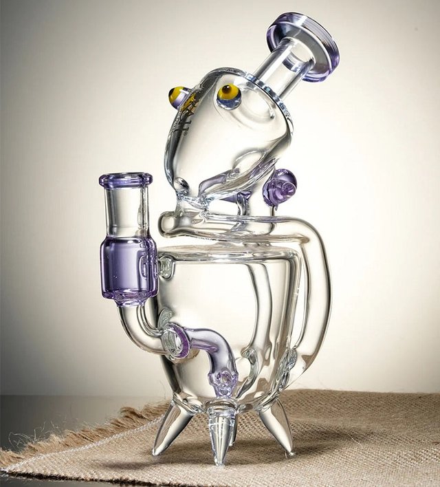 LOOKAH 8-inch Quirky Alien Glass Dab Rig