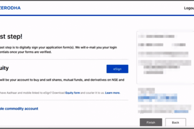 how to open zerodha account? step 15