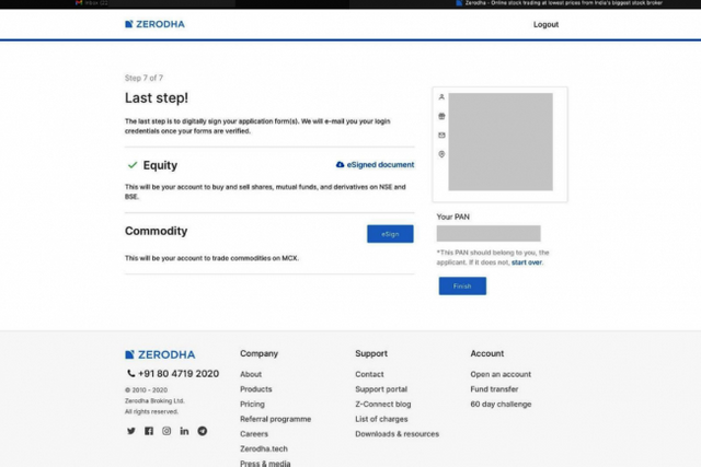 how to open zerodha account? step 21