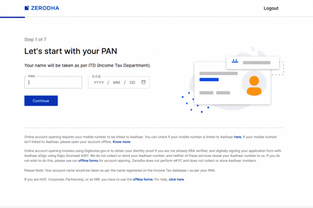 how to open demat and trading account in Zerodha? step 4