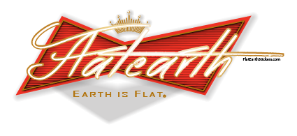 Budweiser parody logo flat earth stickers globexit fepe-01-01.png