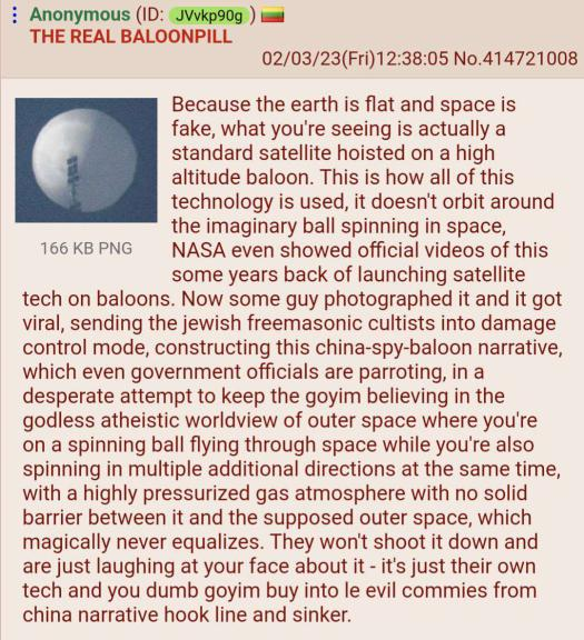Because the earth is flat and space is fake, what you're seeing is actually a standard satellite on a high altitude balloon
