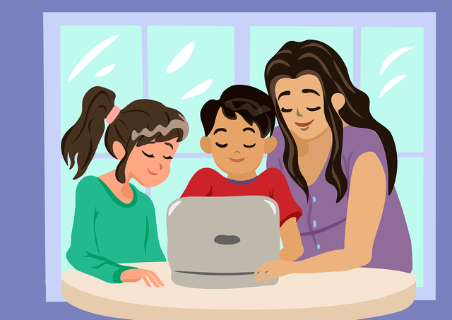 Education-Remote-Work-Children-Women-Family-Mother-6336618.png