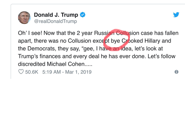 Qanon 8chan meme POTUS tweets bye HRC not by HRC 3 1 2019.png