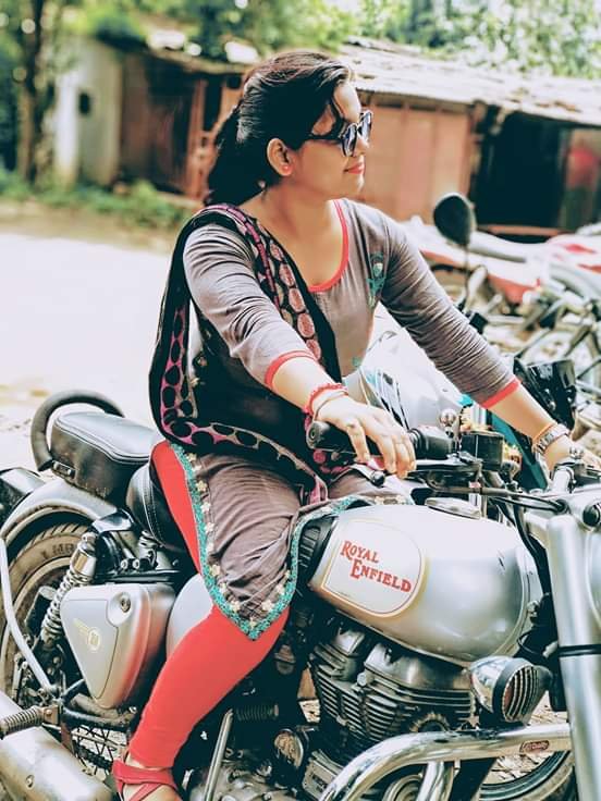 girl royal enfield