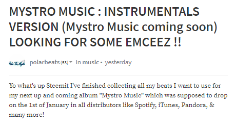 MYSTRO MUSIC   INSTRUMENTALS VERSION  Mystro Music coming soon  LOOKING FOR SOME EMCEEZ !! — Steemit.png