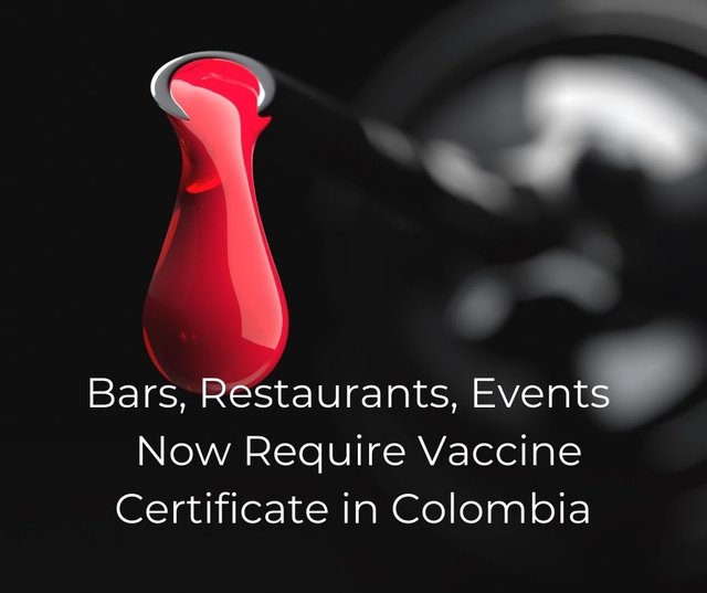 Bars, Restaurants, Events etc Now Require Vaccine Certificate in Colombia.jpg