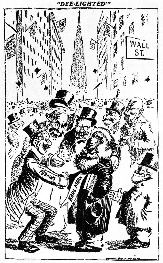 Image result for image of Cartoon by Robert Minor in St. Louis Post-Dispatch (1911). Karl Marx