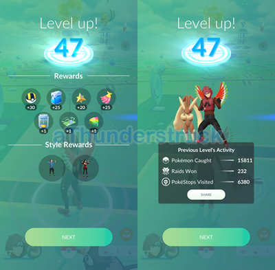 Pokémon Go Progress #9: Level 47!