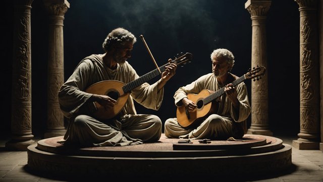 Oud plays haunting melodies, Greek gods whisper.jpg