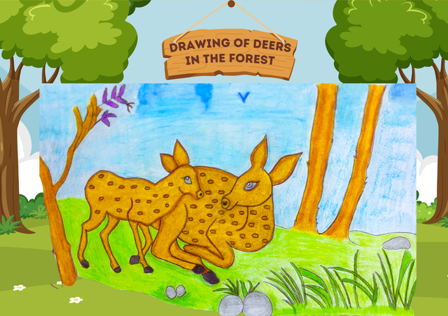 Drawing of deers in the forest by @zisha-hafiz.png