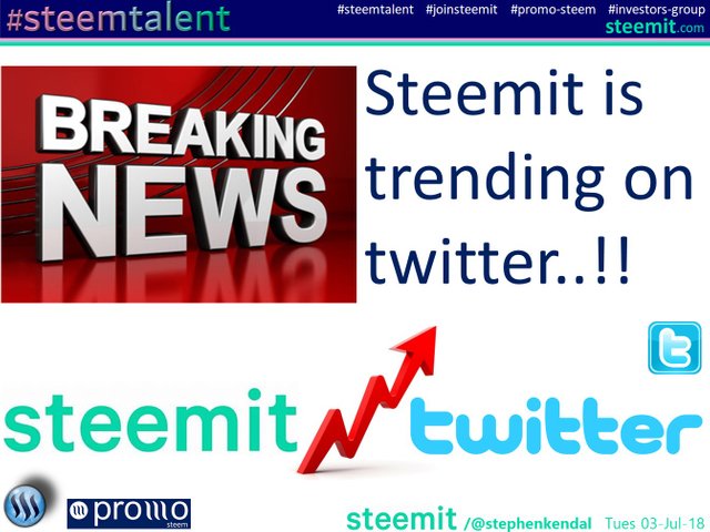 NewsFlash - Steemit is trending on twitter.jpg