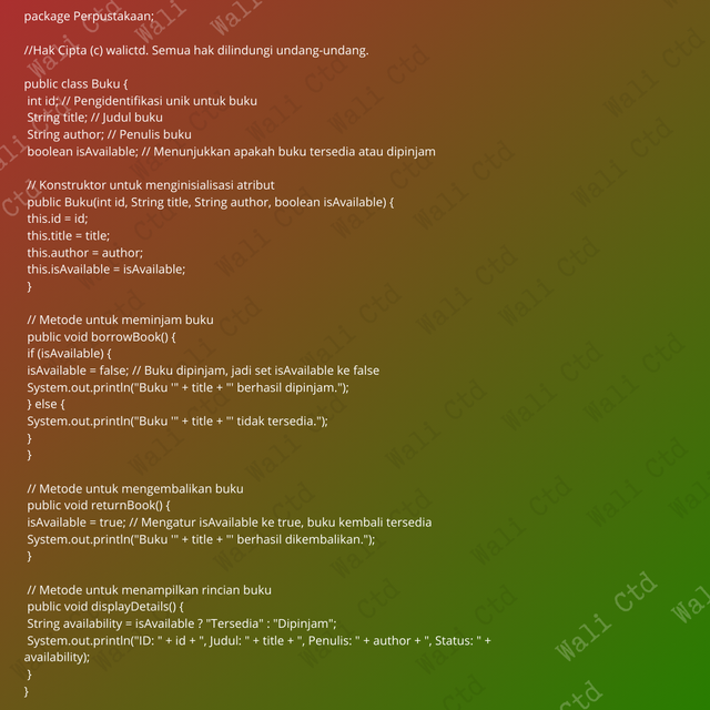 package laptopwalictd; public class Laptop { private String merek; private double harga; Konstruktor untuk menginisialisasi atribut public Laptop(String merek, double harga) { this.merek = merek; (10).png