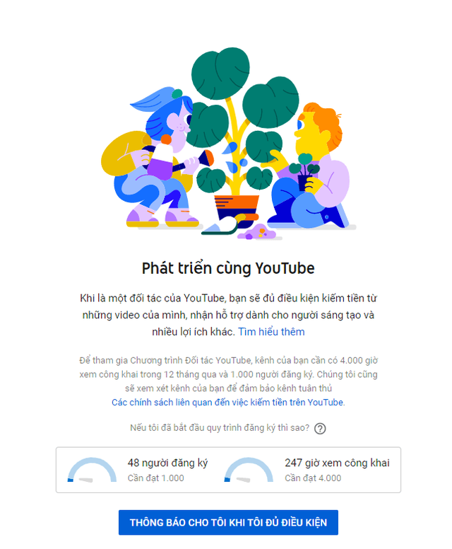 điều kiện kiếm tiền youtube partner