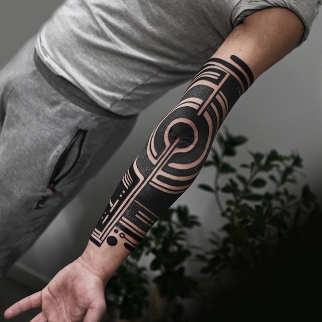 Buy Geometric Dotwork Tattoo Sleeve for Men Geometric Forearm Online in  India  Etsy