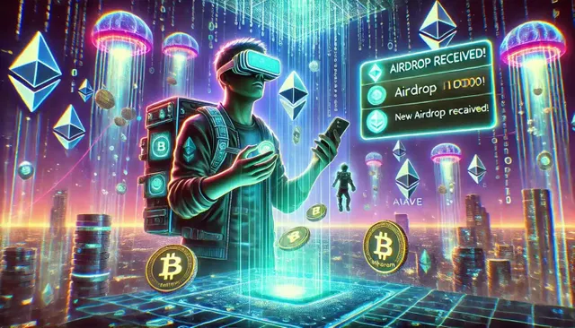DALL·E-2025-03-15-23.27.46-An-ultra-synthetic-futuristic-illustration-of-a-DeFi-user-receiving-token-rewards-from-an-airdrop-campaign.-The-scene-depicts-a-crypto-trader-or-inve-1-1536x878.webp