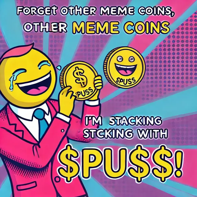 DALL·E 2024-11-10 12.44.44 - Create a single-panel humorous meme about choosing $PUSS over other meme coins. Show a character happily holding a $PUSS coin, with text saying, 'Forg.webp