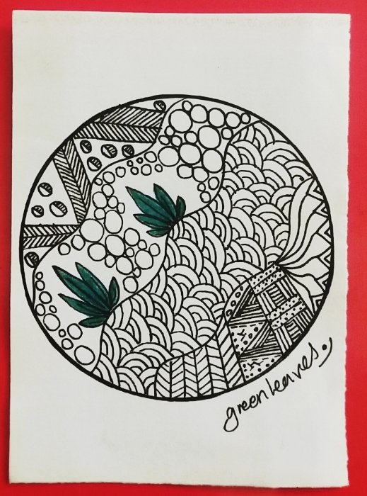 Leaves And Circle Drawing Steemit