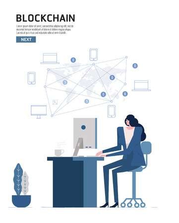 94466007 -blockchain-infographics-people-using-computer-with-world-wind-device-flat-design-elements-ve.jpg