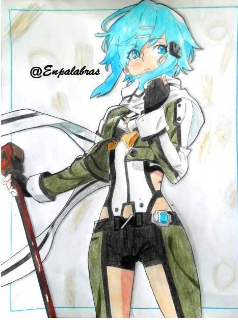 Anime illustration presentation Sinon #Animedraw — Steemit