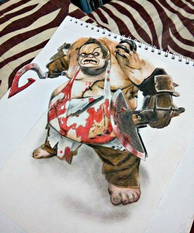 3d Drawing Pudge The Butcher Dota Steemit