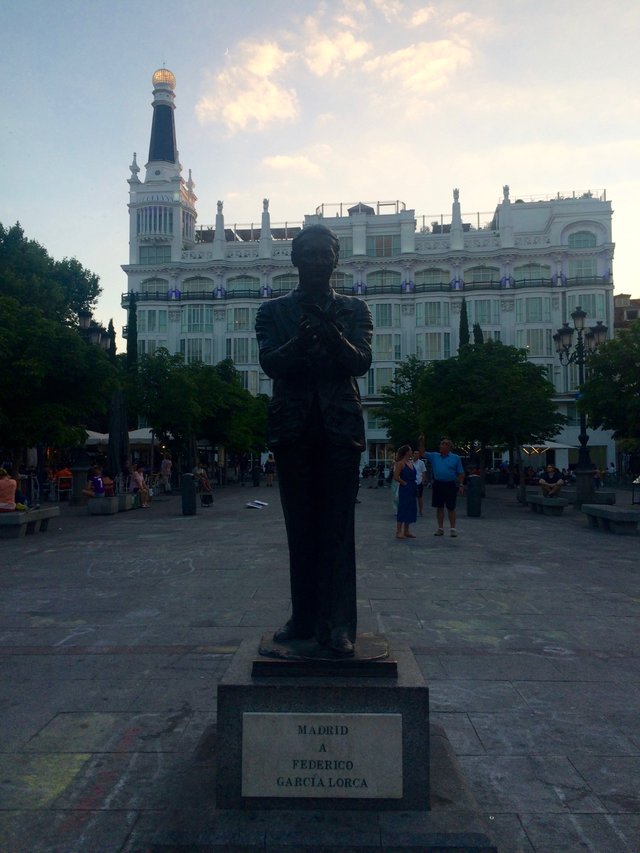 15 The statue of Federico García Lorca (1898 - 1936), poet and dramatist, killed by the Nationalists during the Spanish Civil War..jpg